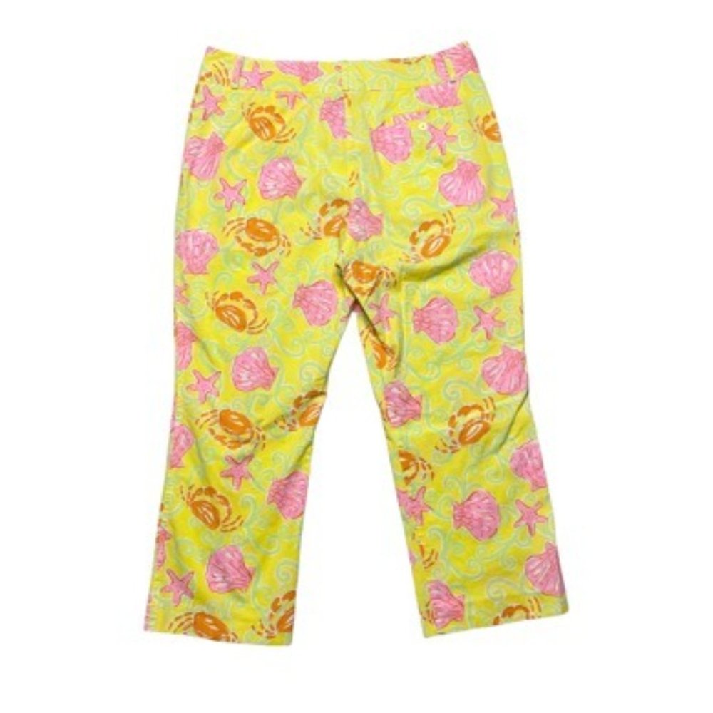 Lilly Pulitzer 10 Sunrise Sandbar cropped pants yellow - Picture 4 of 7